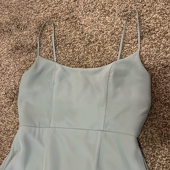 Birdy Grey Amy Chiffon Bridesmaid Dress - Color Sage - Size Small - Picture 3 of 10